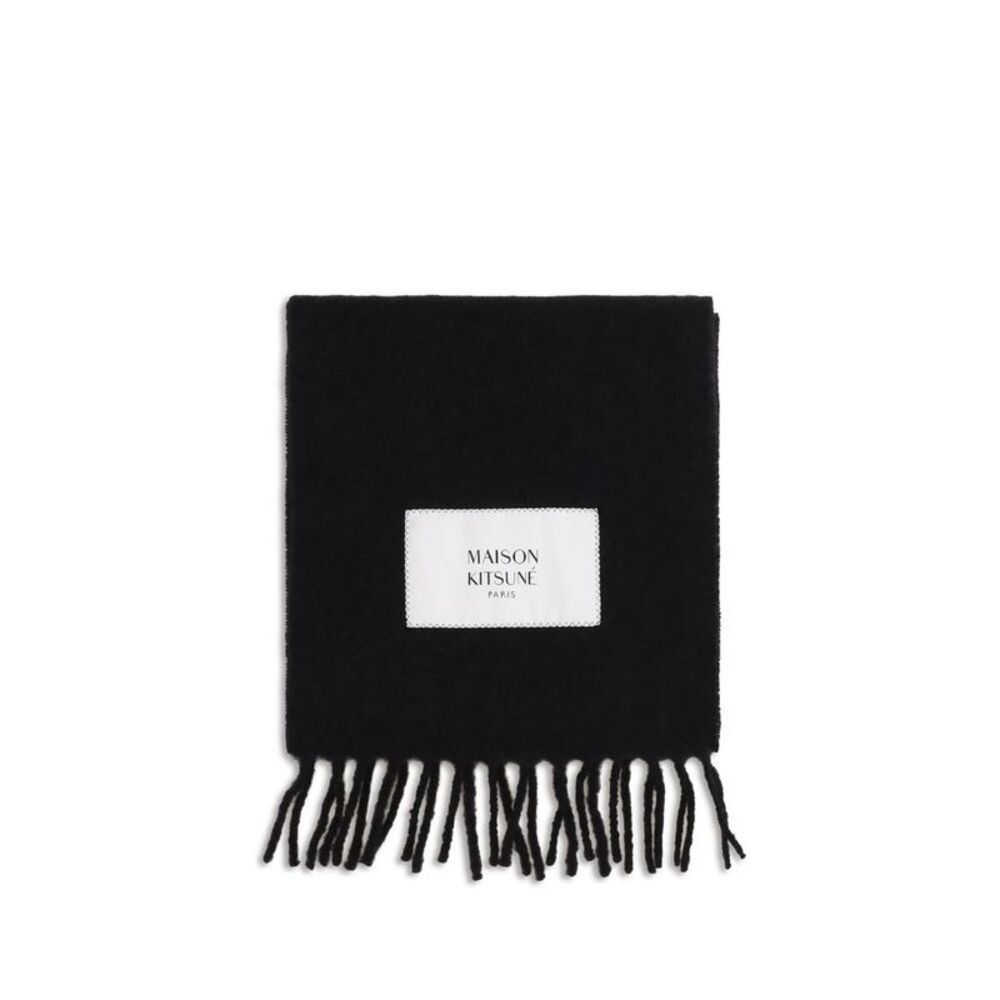 Maison Kitsuné Black Polyamide Men's Scarf